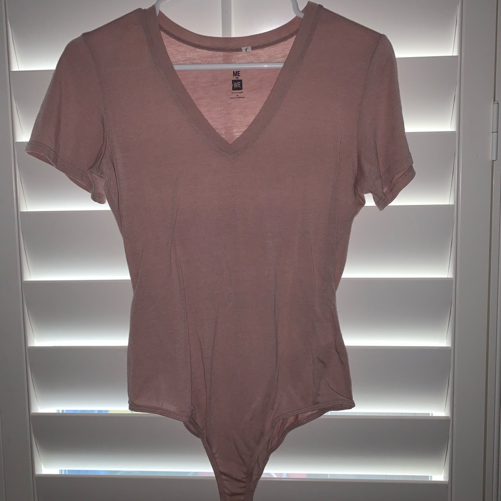 Size M Baby Pink Casual Bodysuit